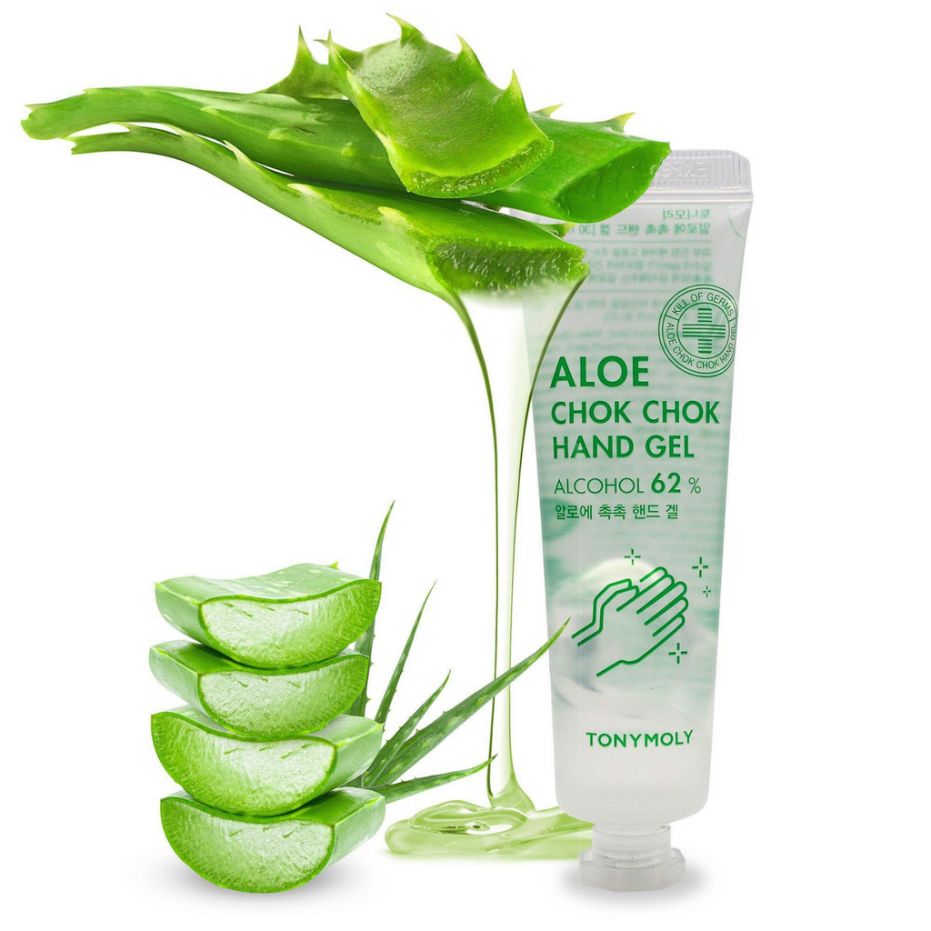 Gel pour les mains à 62% d'alcool et d'aloès "Aloe Chok Chok Hand Gel Soothing & Pure"- 30ml - Jasumin