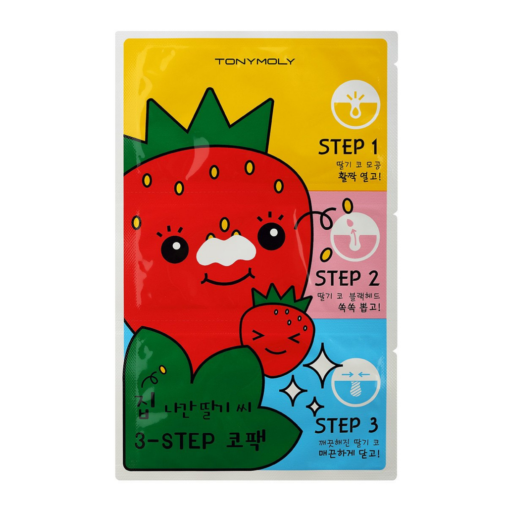 Patch anti points noirs en 3 étapes -Runaway Strawberry Seeds 3 Step Nose Pack - Jasumin