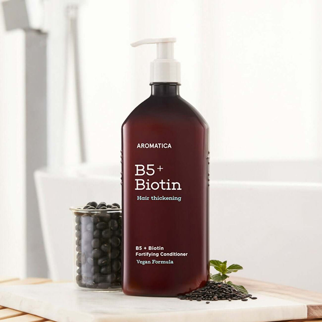 Après-shampoing nutritif & fortifiant ultime B5+Biotine pour cheveux fragiles et fins "B5+Biotin Fortifying Conditioner"- 400ml - Jasumin